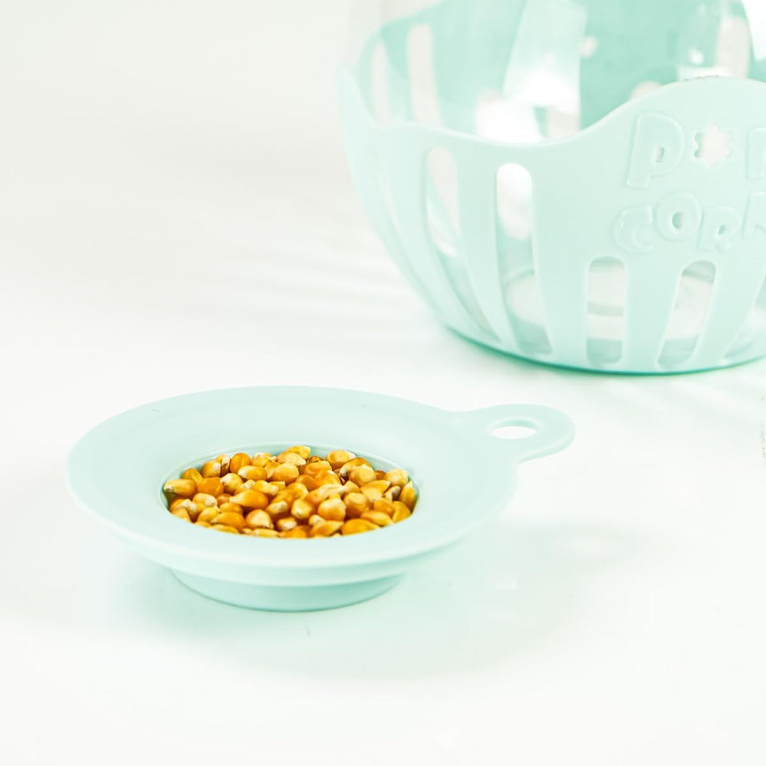 JOCCA Popcornbox aus Glas, 2,2 l, Silikon-Buttergitter, spülmaschinenfest, hohe Temperaturen, Gesund