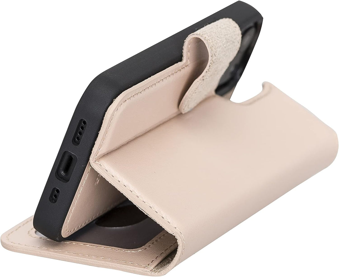 Solo Pelle Lederhülle kompatibel für iPhone 13 Mini in 5.4 Zoll abnehmbare Hülle (2in1) inkl. Karten