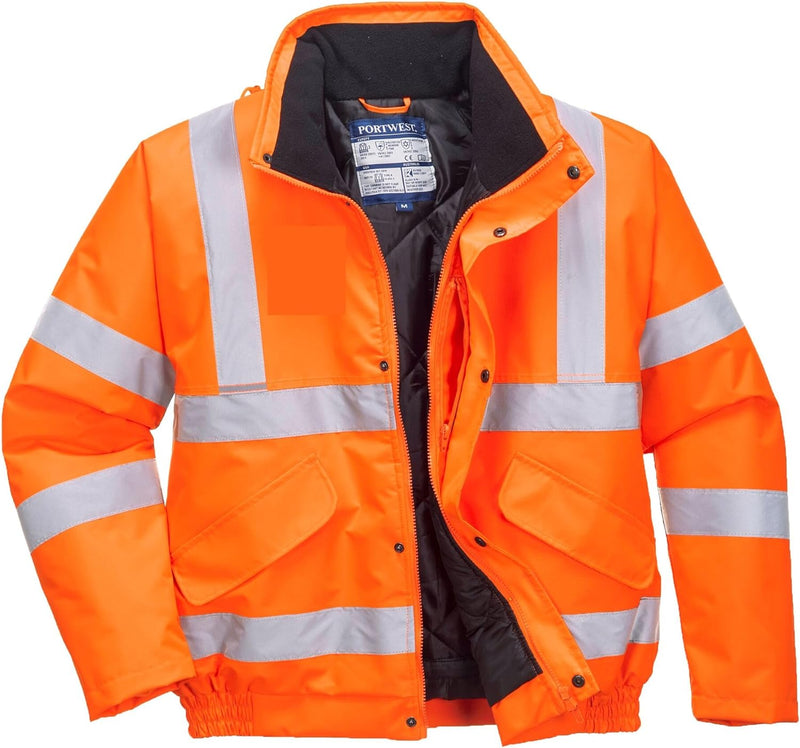 Portwest RT32ORR5XL Serie RT32 Warnschutz-Bomberjacke GO/RT, Regular, Grösse: 5XL, Orange, 5XL