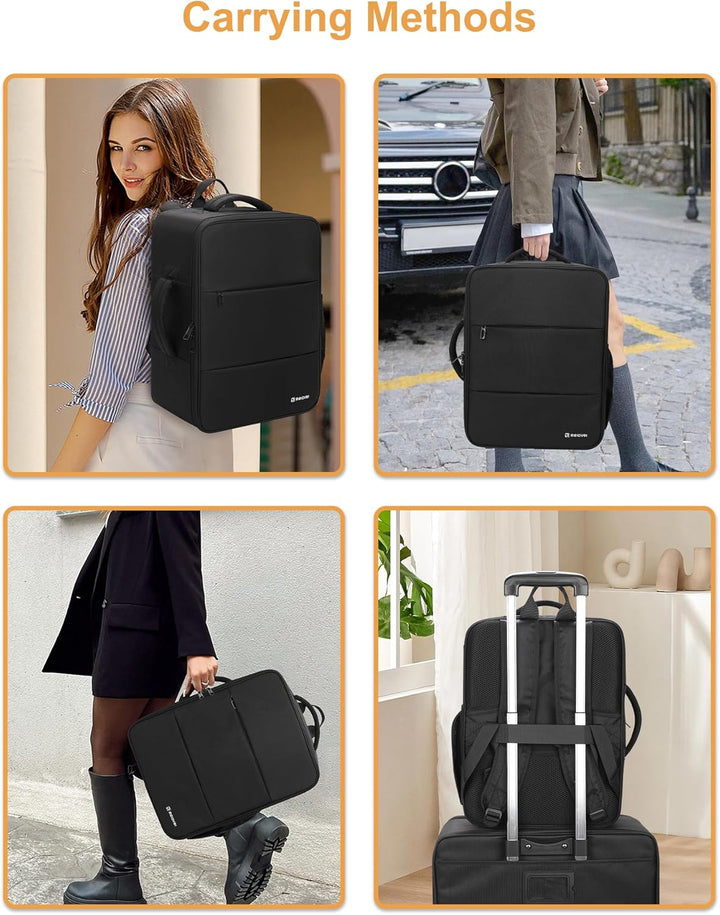 Relavel Make-up Rucksack XL, Profi Reise Make-up Koffer Set für Make-up-Künstler – Mit 4 transparent