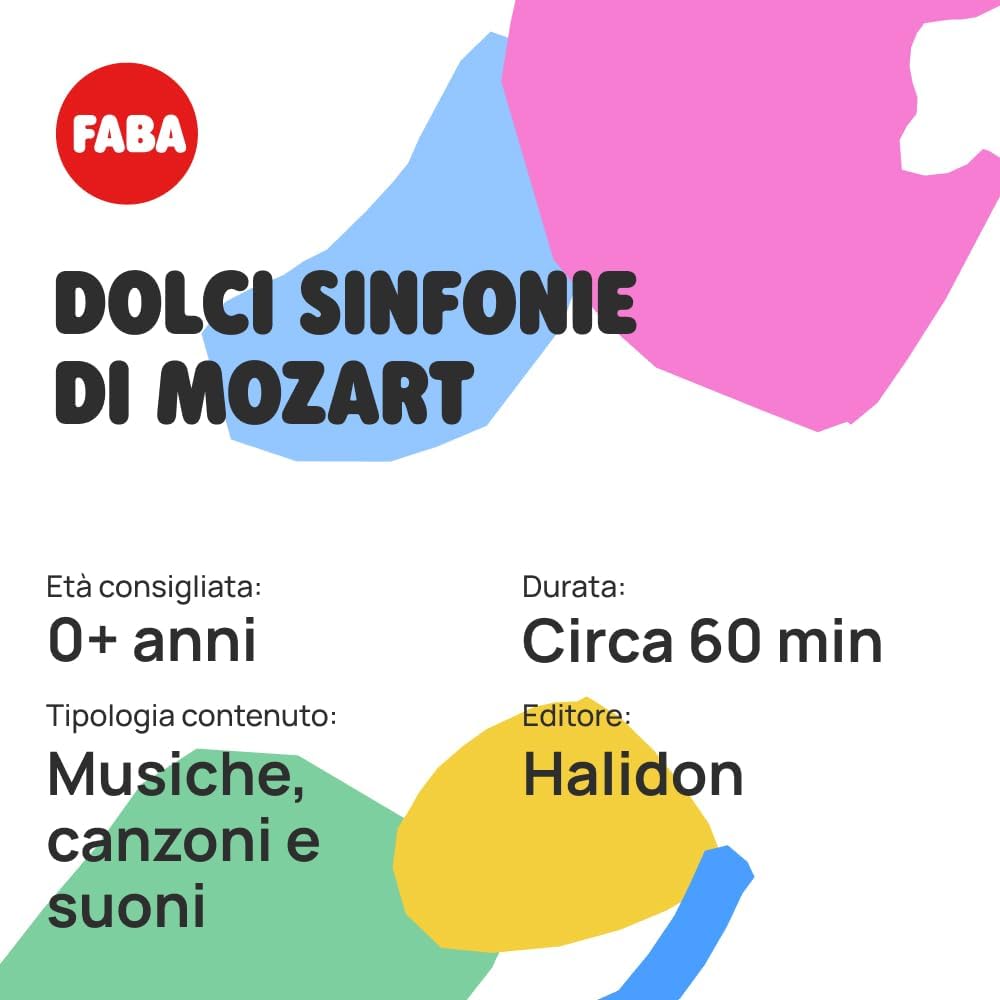 FABA Figur mit Sound, süsse Sinfonien von Mozart – Canzoncine – Spielzeug, pädagogische Inhalte, ita