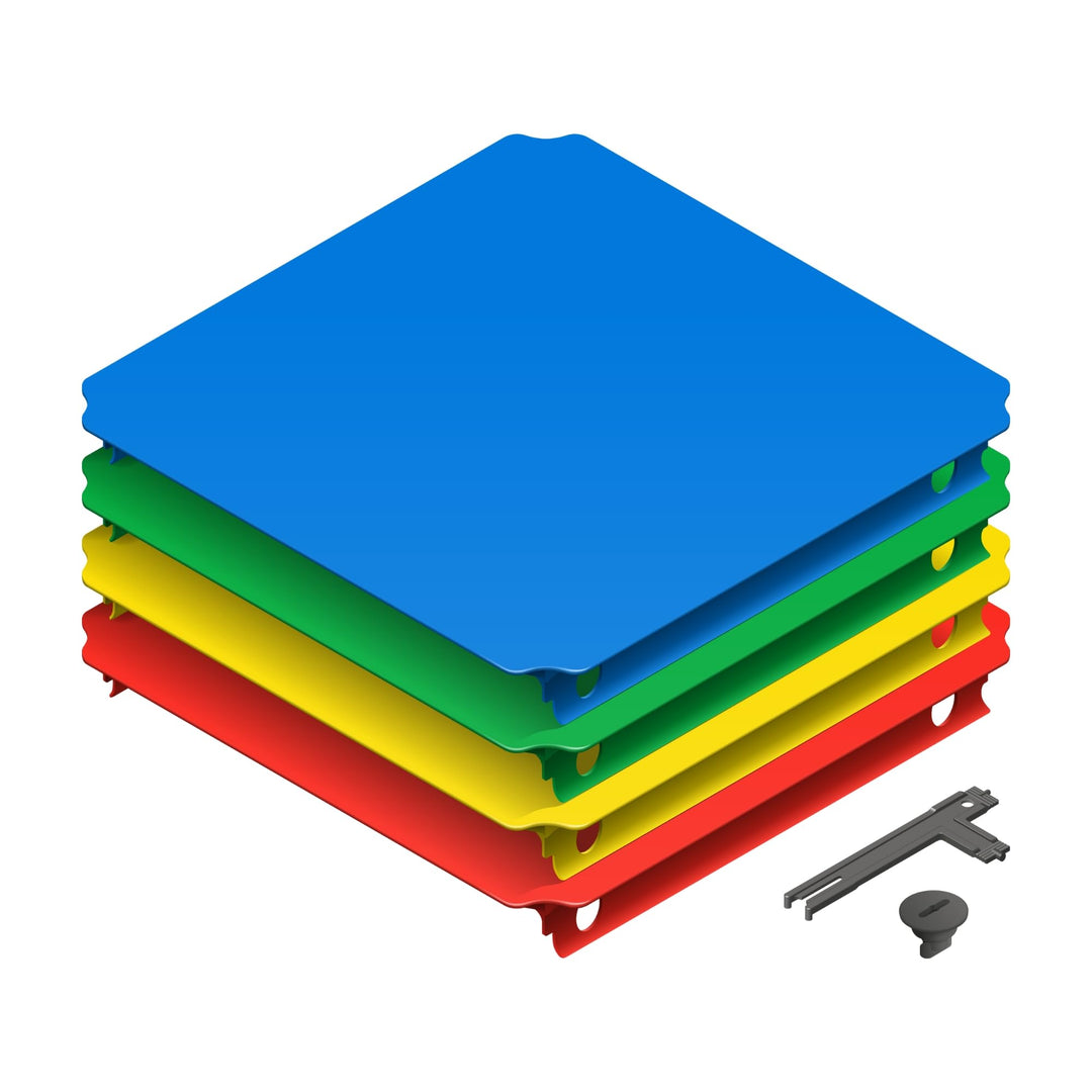 Quadro Plattenset S – Erweiterungs-Set mit 4 grossen Platten für Plattformen und Stufen, ab 6 Monate