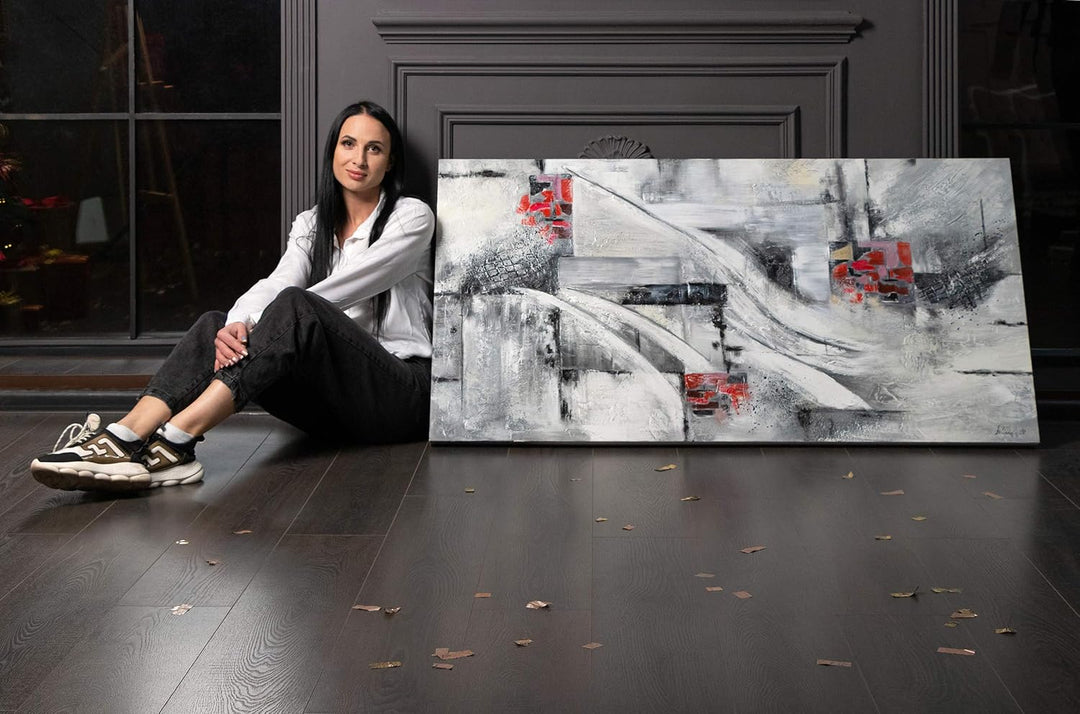 YS Handgemalte acrylbilder Abstraktion VII | Acryl abstrakt bild für wohndecor Art Acrylbilder auf l