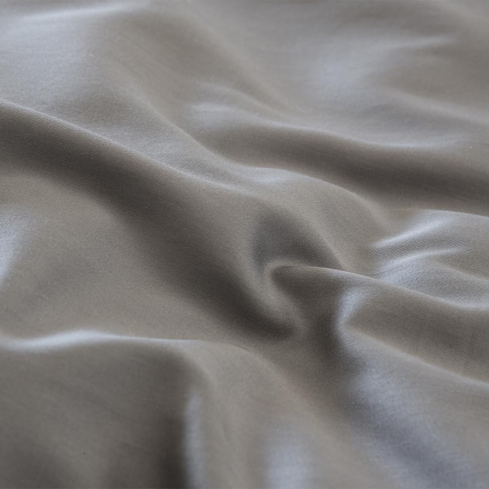 COTTON ARTean Bettwäsche-Set, ägyptische Baumwolle, Fadenzahl 300, Grau, Bett 150 x 190/200, 100 % ä