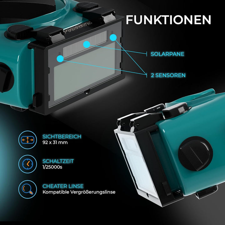 SPARGOS Automatische Abdunkelung Schweisserbrille Solar Brille Betrieben Gas MIG TIG ARC Welder Gogg