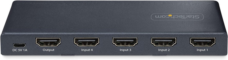 StarTech.com 4-Port 8K HDMI Switch, HDMI 2.1 Switch 4K 120Hz/8K 60Hz UHD, HDR10+, HDMI Switch 4 In 1