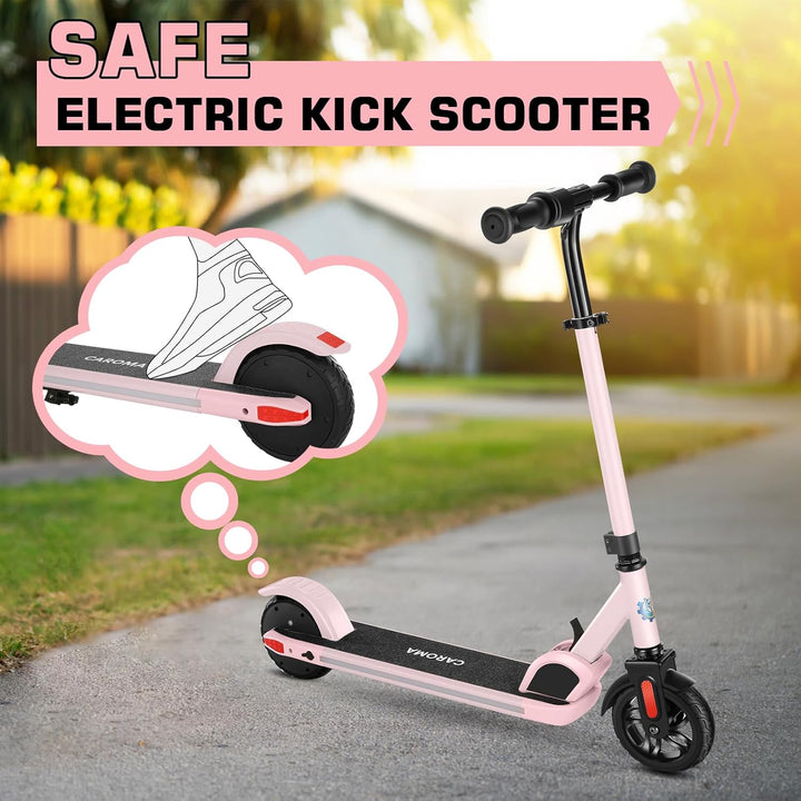 Caroma E Scooter Kinder von 8-12 Jahren,bis zu 16 km/h & 8 km,Elektroroller Kinder mit Bunte Leuchte