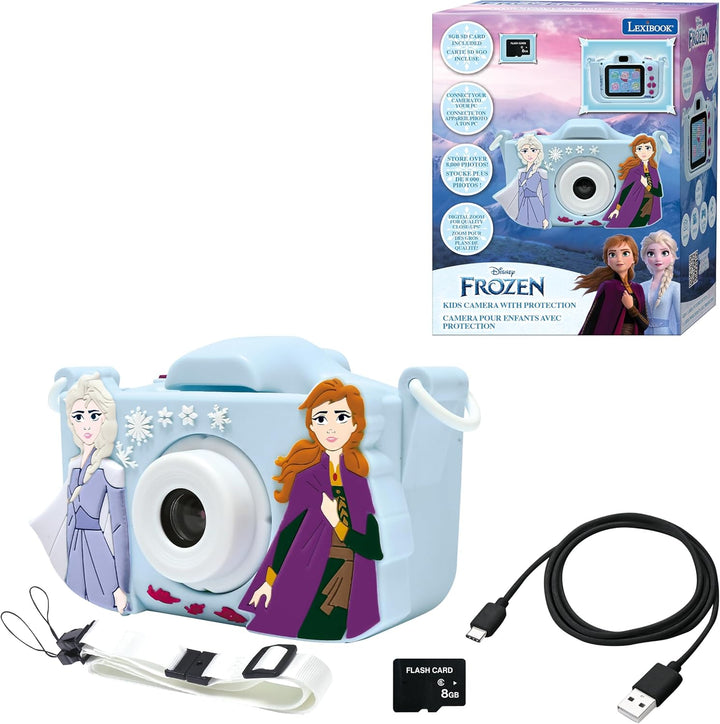 Lexibook, Frozen, 4-in-1 camera voor kinderen met bescherming, Foto-, video-, MP3- en spelletjesfunc