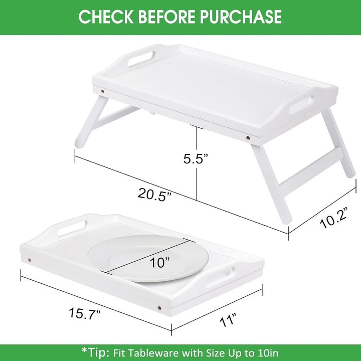 Betttablett, klappbare Beine mit Griffen, Frühstückstablett für Sofa, Essen, Zeichnen, Platten, Bamb