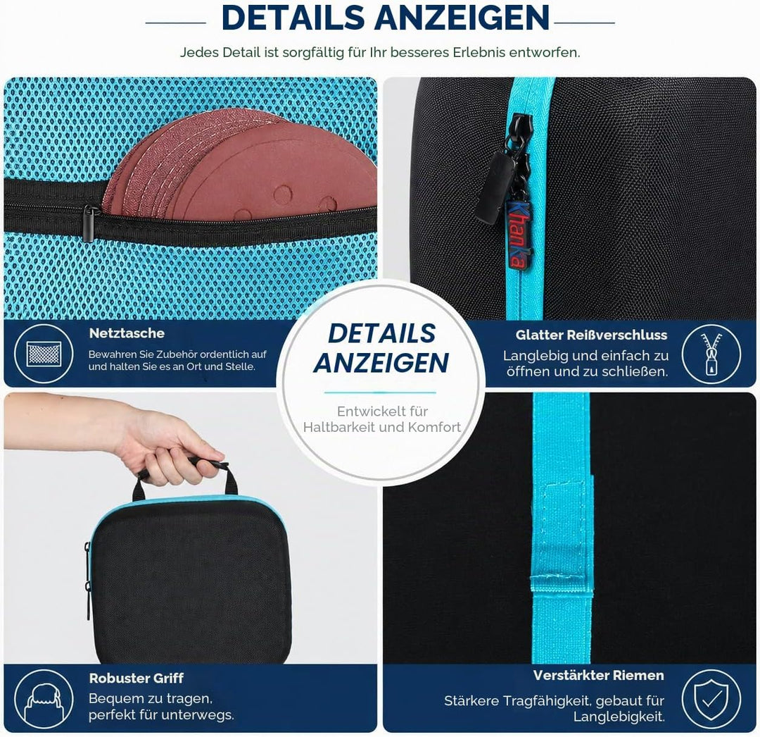 Khanka Hart Reise Tasche für Makita DBO180Z Akku-Exzenterschleifer 18V und Zubehör(Nur Tasche)