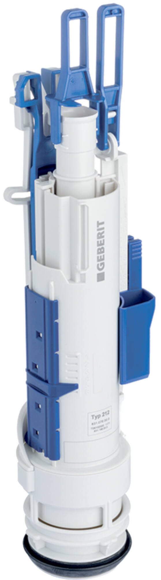 Geberit Typ 212 Spülventil komplett, für Sigma, Delta und UP300 U-Spülkästen, L x B x H 35,4 x 8,3 x