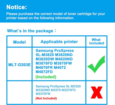 LCL Kompatibel Tonerkartusche MLT-D203E 10000 Seiten (1 Schwarz) Ersatz für Samsung ProXpress SL-M38