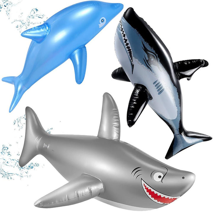Hai Aufblasbares Spielzeug Shark Aufblasbares Spielzeug Schwimmbad für Sommer Schwimmbad Hawaii Deko
