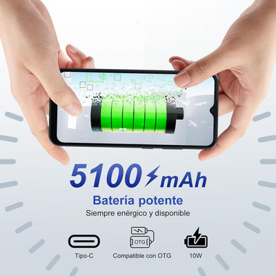 Blackview Wave 6C Akku 5100mAh Handy Ohne Vertrag Günstig, Octa Core 6,52" HD+ Smartphone, 4GB+32GB/