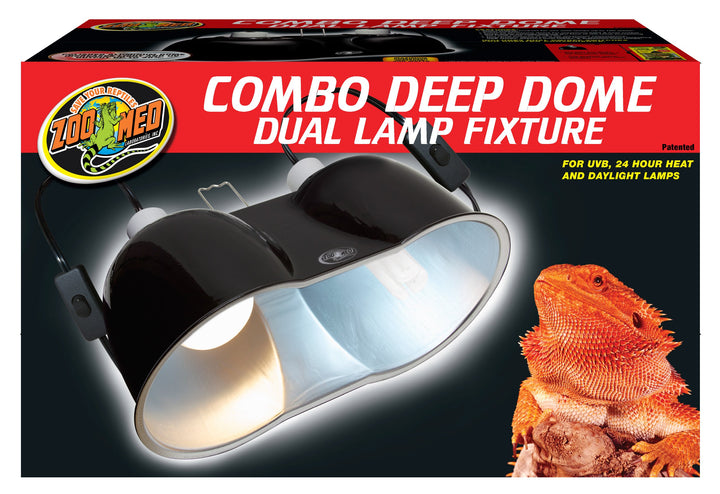 Zoo Med LF-25EC Large Combo Deep Dome Dual Lamp
