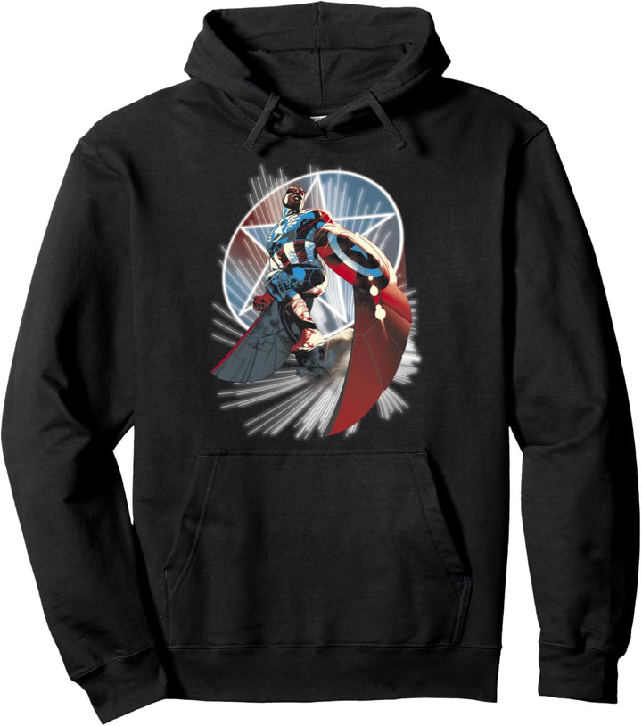 Marvel Captain America Arm Shields Portrait Pullover Hoodie