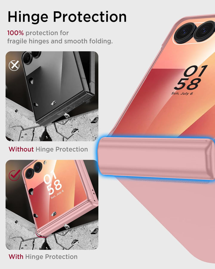 Miimall Kompatibel mit Samsung Galaxy Z Flip 7 Hülle mit Scharnierschutz Magnetischer [Externer Bild