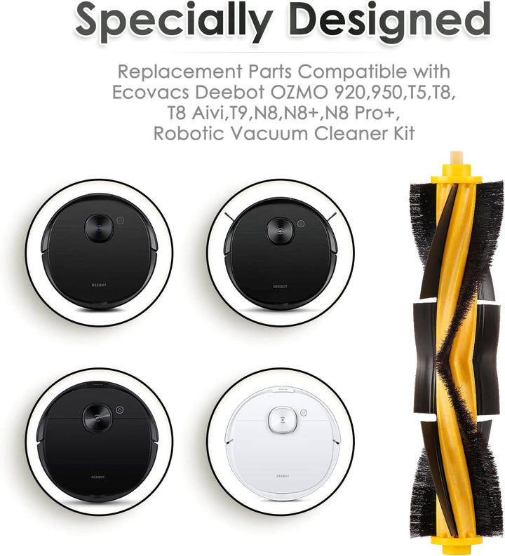 (4 Stück) Walzenbürsten Hauptbürste Ersatzteile für Saugroboter Ecovacs DEEBOT OZMO 920 950 T8 AIVI