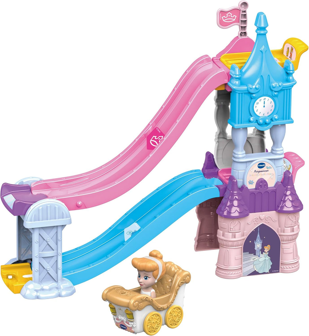 Vtech Baby TUT TUT Baby Flitzer - Prinzessinnen 3-in-1-Zauberschloss – Spielzeug-Set mit 3 Aufbaumög