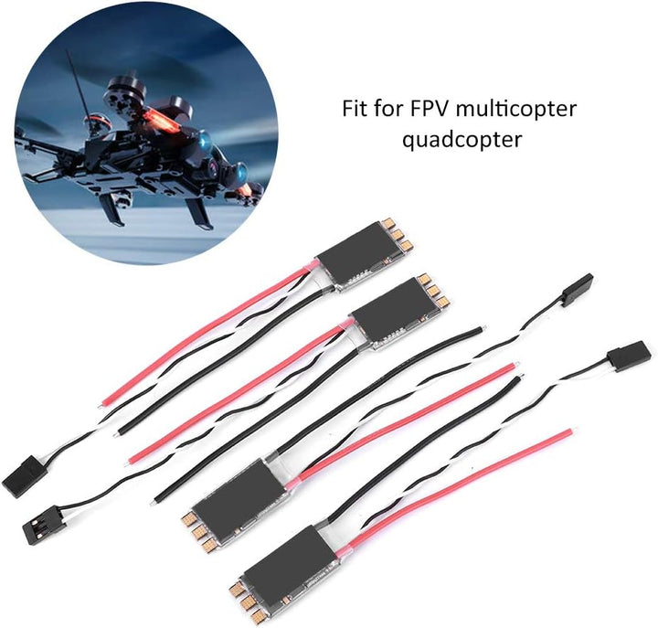 RC Brushless ESC, 30A - S 2‑6S Brushless ESC Ersatzteil Geeignet für Multicopter Quadcopter(Schwarz)