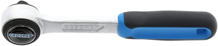 GEDORE Umschaltknarre, für 1/4 Zoll, 6,3 mm Antrieb, 5degree Rückschwenkwinkel, 129 mm lang, 2K-Grif