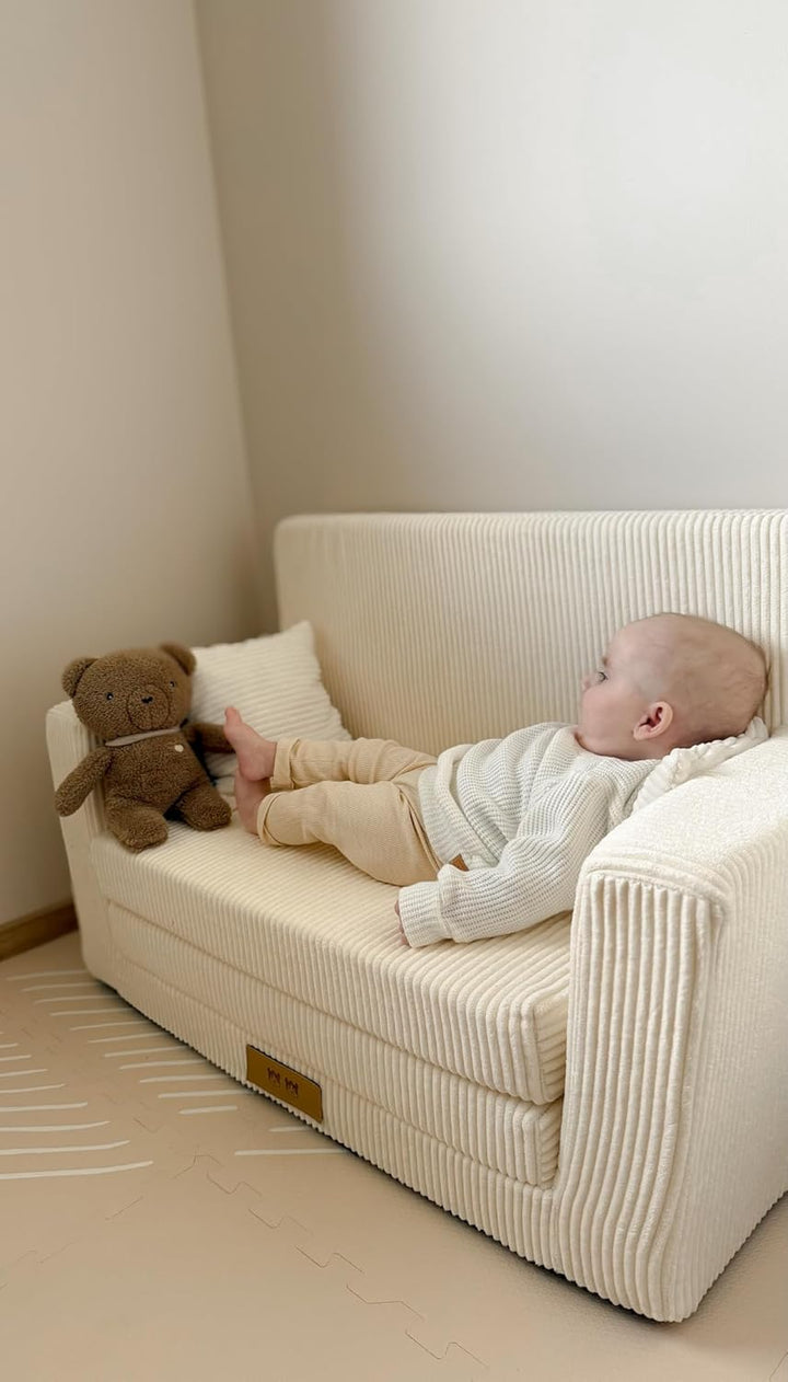 Flumi Personalisierte Kindercouch Kinder Sessel Sofa Schlafsofa jugendzimmer mit Gravur KINDERNAME S