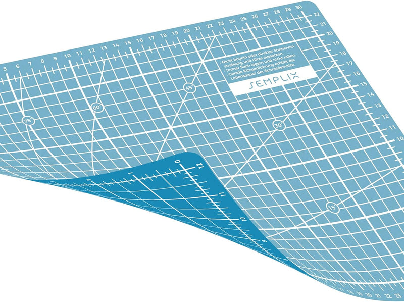 SEMPLIX Selbstheilende Schneidematte A0 in Grün, Rosa, Grau, Türkis, Lila. Ideal fürs Basteln, Nähen