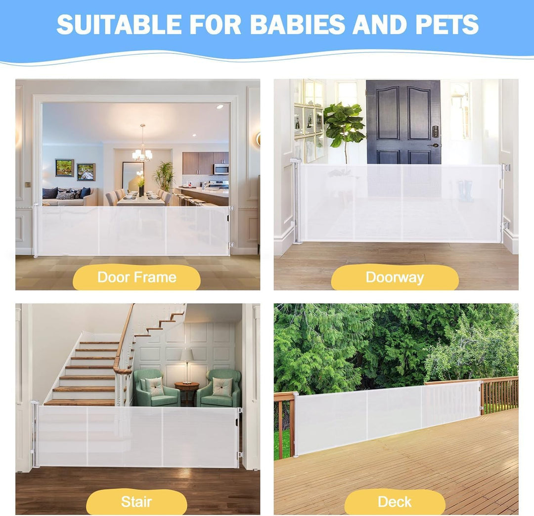 Treppenschutzgitter Ausziehbare für Babys,0-500cm,83cm Hoch Baby Absperrgitter Treppenschutzrollo,Ei