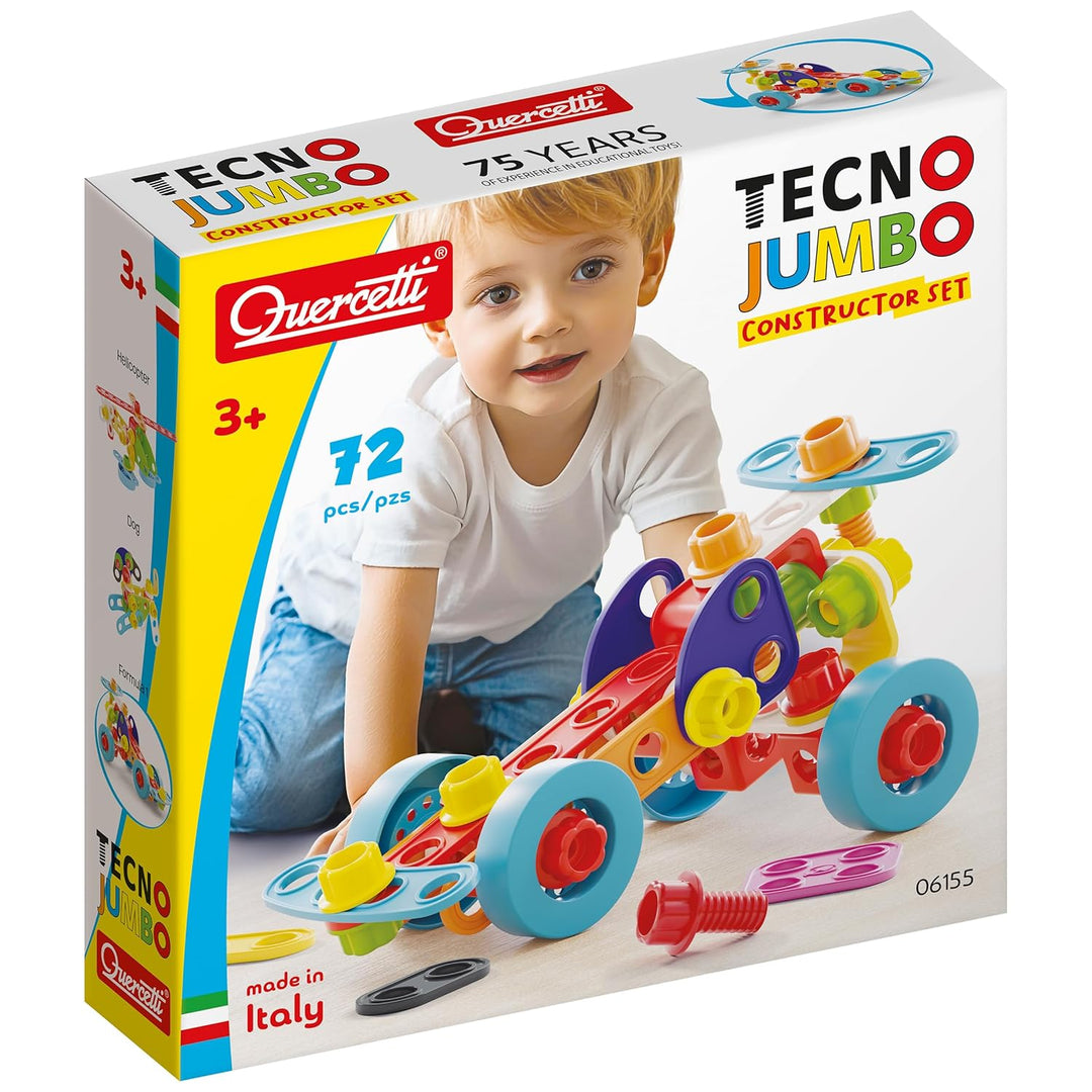 Quercetti - Tecno Jumbo - Konstruktionsspielzeug, Fahrzeugspiel