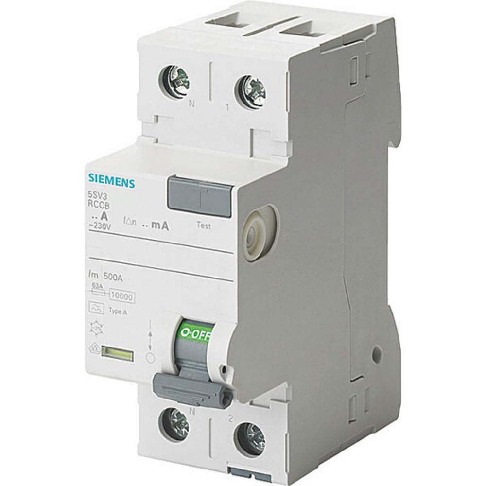 SIEMENS - 5SV33126KL FI-Schutzschalter 2-polig Typ A In: 25 A 30 mA Un AC: 230 V N-links