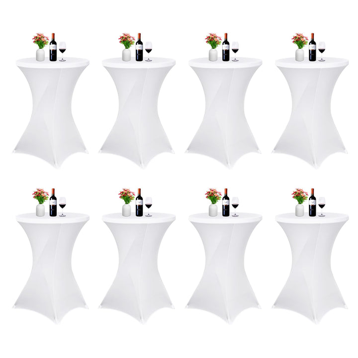 Pesonlook 8er-Set Stretch Stehtisch Husse für Bistrotisch Ø 70-75 cm Elegante,Verstärkung im Fussber