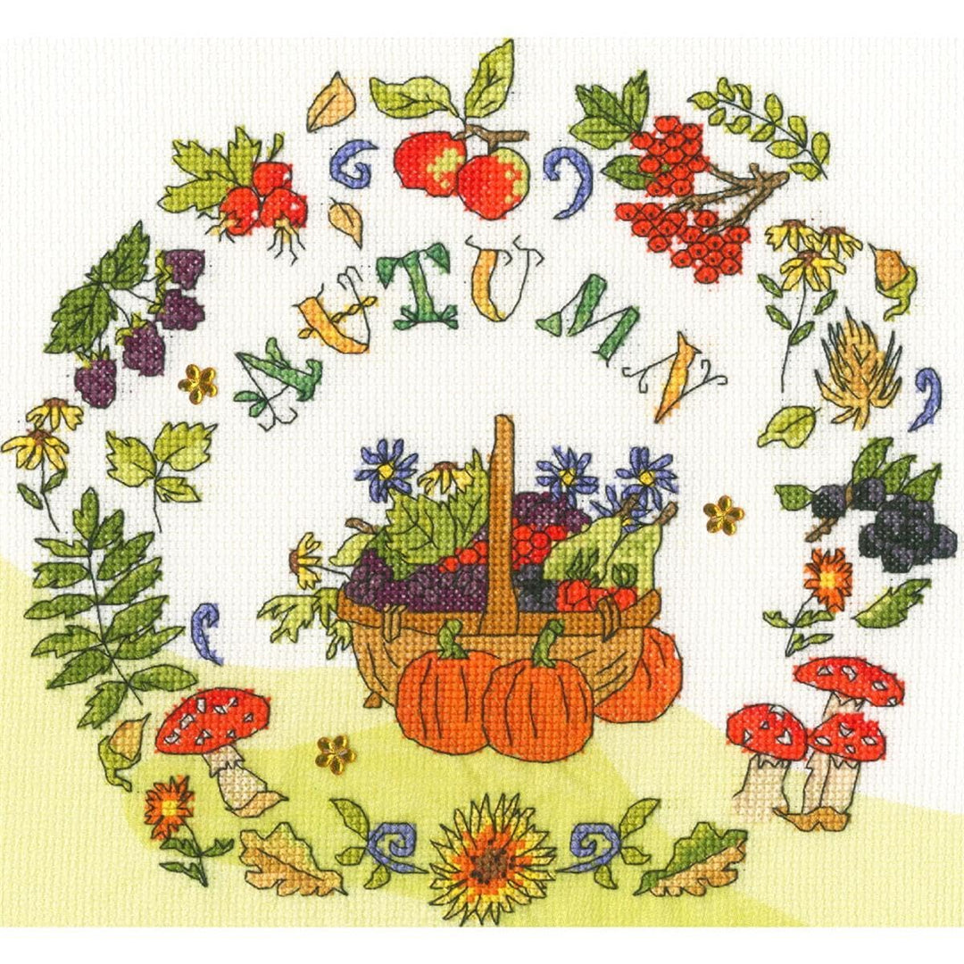 Kreuzstich Set mit Zählmuster "Herbstzeit",