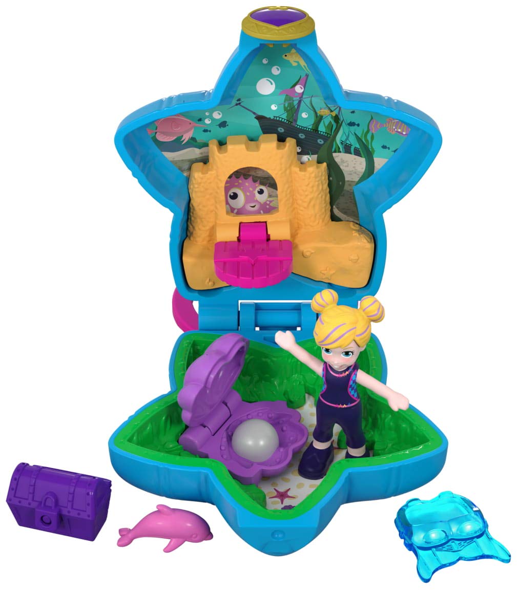 Mattel Polly Pocket FRY33 Tiny Places Pollys Aquarium Polly's Aquarium, Polly's Aquarium