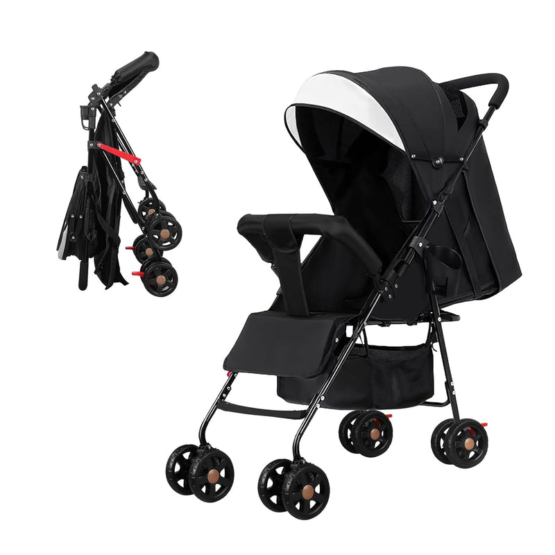 Vinteky 2 in 1 Kinderwagen, Klappbar Liegeposition Buggy mit 5-Punkt-Sicherheitsgurt, Teleskopgriff