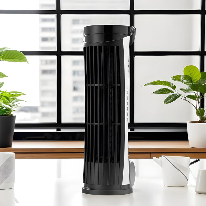 Turmventilator - USB-Lade-Ventilator - Lamellenloser Leiser Turmventilator mit LED-Licht für Schlafz