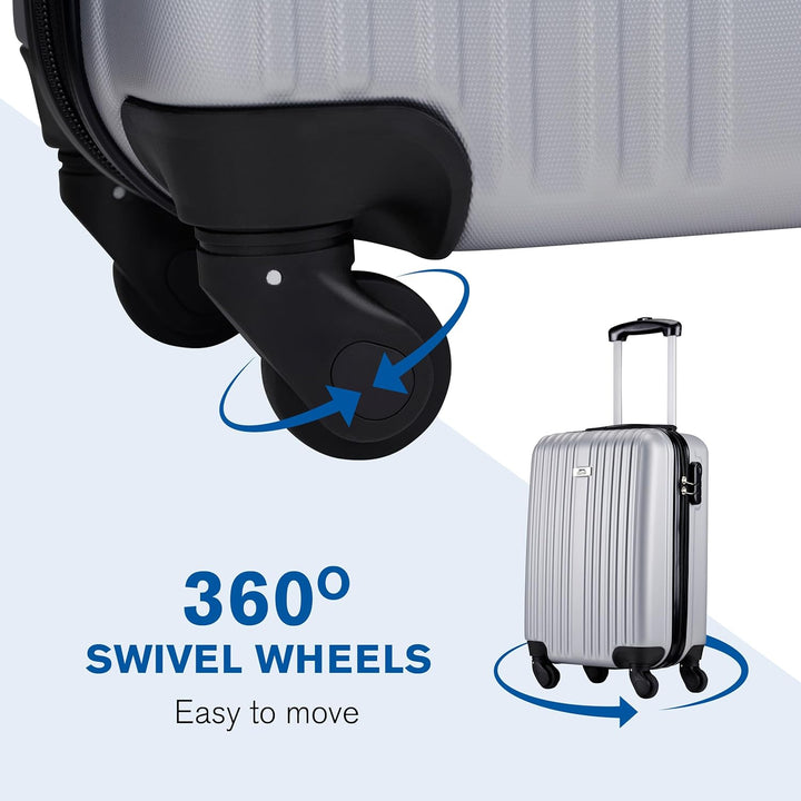 Slazenger Kofferset 2 Teilig/ 3 Teilig - Trolley Handgepack und Reisekoffer Gross - ABS Hartschalenk