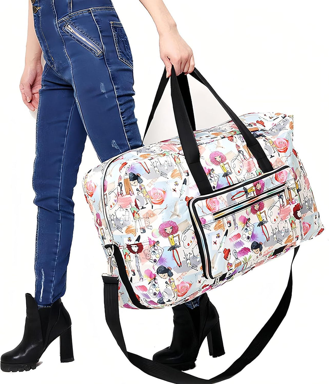 Arxus Grosse Faltbare Reisetasche Tragen Sie die Reisetasche am Wochenende über dem Gepäck mit Schul