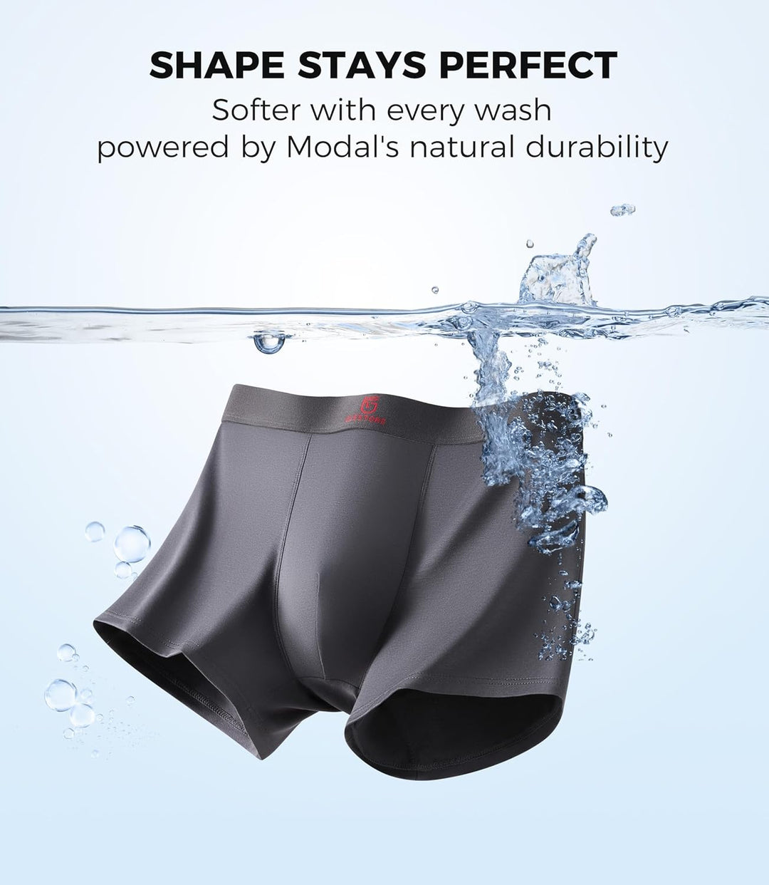 GLESTORE Boxershorts Herren Unterhosen Männer 5er Pack Modal Unterwäsche Hipster Sport Underpants M