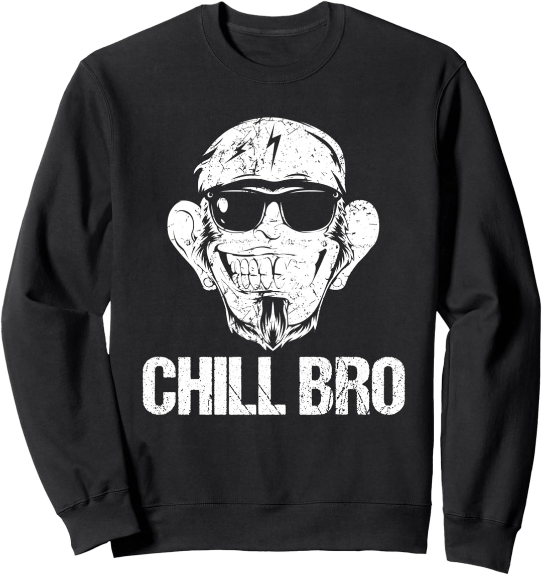 Chill Bro - Lustiger Affe mit Sonnebrille Geschenkidee Sweatshirt