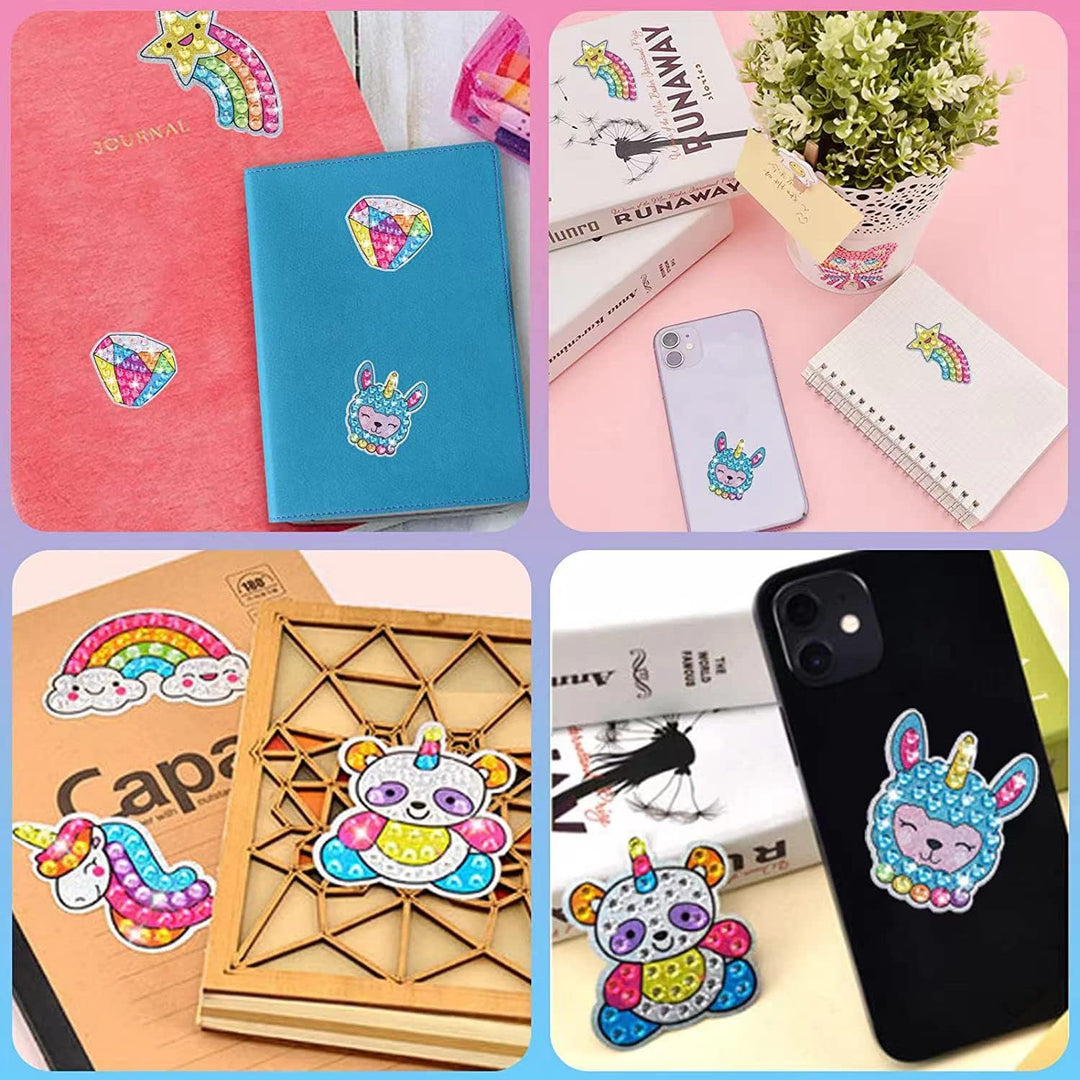 CAYUDEN Diamond Painting Aufkleber, 48pcs 5D Diamant Painting Bilder Kinder DIY Diamond Painting Kin