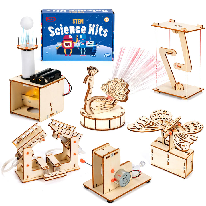 Sitodier 6 individuelle Mint-Experimentiersets für Kinder, Experimentierset aus Holz, Mint-Spielzeug