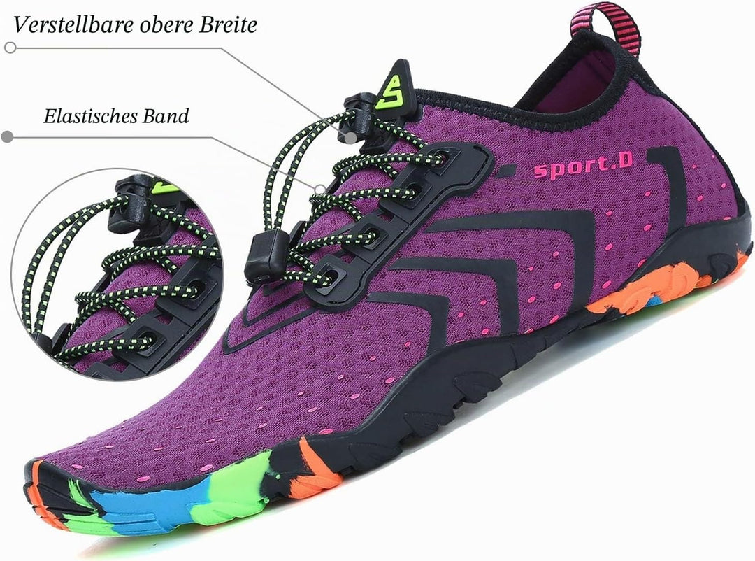 SAGUARO Badeschuhe für Herren Damen - 7/9 Drainagelöcher Schnelltrocknende rutschfest, Gr 35-48 42 E