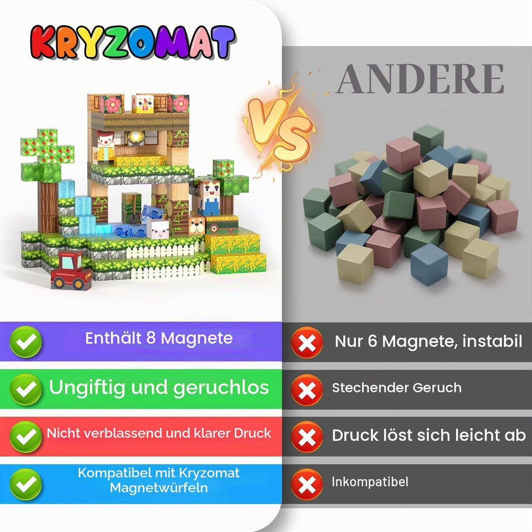 Magnetische Bausteine, Magnetische Bauklötze 150 PCS für 3+ Jahre, Magnetic Blocks Spielzeug-Sets fü