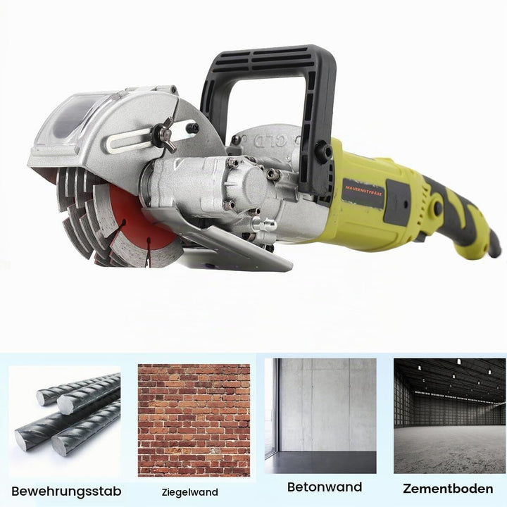 L-home 4000W 220V Elektrische Schlitzfräse, 7500U/min Wandfräse Mauernutfräse Mauerfräse mit 5 Sägeb