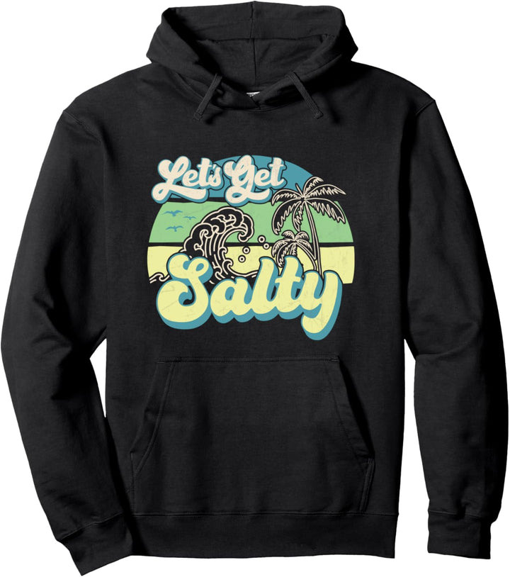 Salty hair beach vacation casual graphic for women Pullover Hoodie