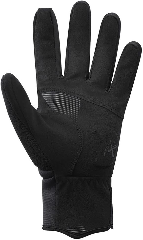 Shimano Fahrrad-Handschuhe Windbreak Thermal, Metallic Gray (Schwarz-Grau), L