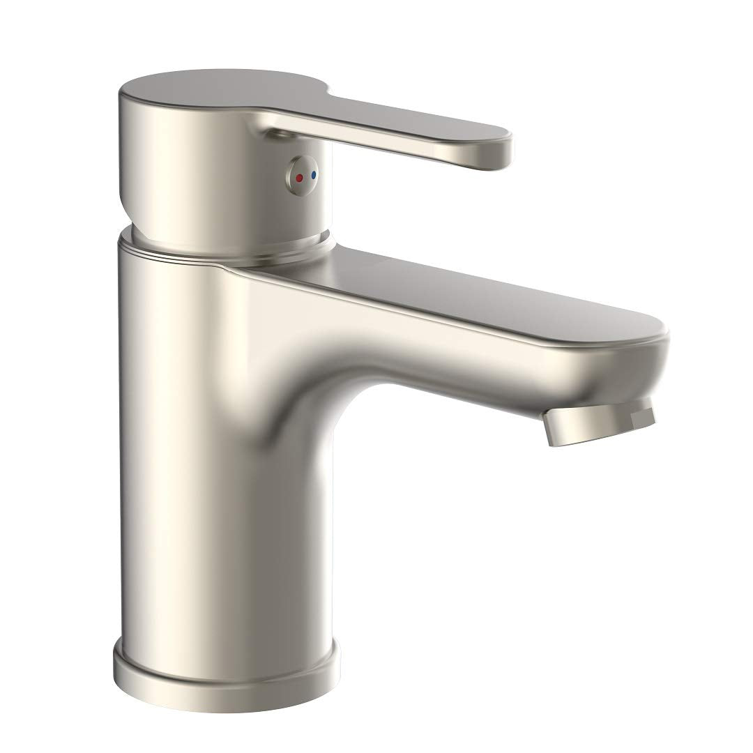 EISL NI075DINNI DIZIANI Wasserhahn fürs Bad in Edelstahl Optik, Einhebelmischer Farbe Nickel mit Abl
