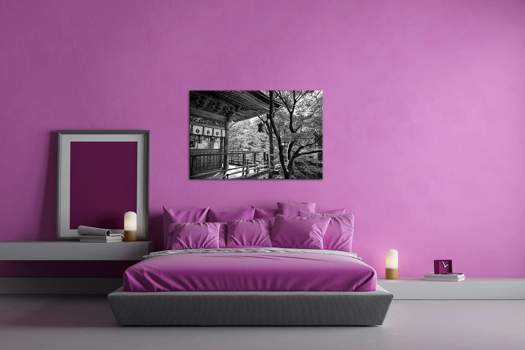 deyoli atemberaubende Landschaft Japans Effekt: Schwarz&Weiss,Format: 80x60 als Leinwandbild, Motiv