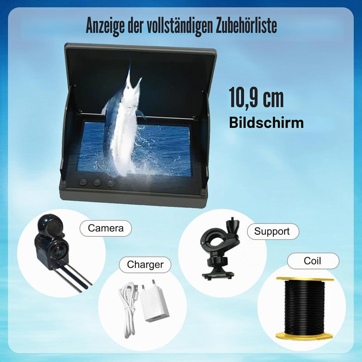 3T6B Fishfinder, Unterwasserkamera Angeln mit wasserdichtes Objektiv, Host IP65 wasserdicht, Weitwin