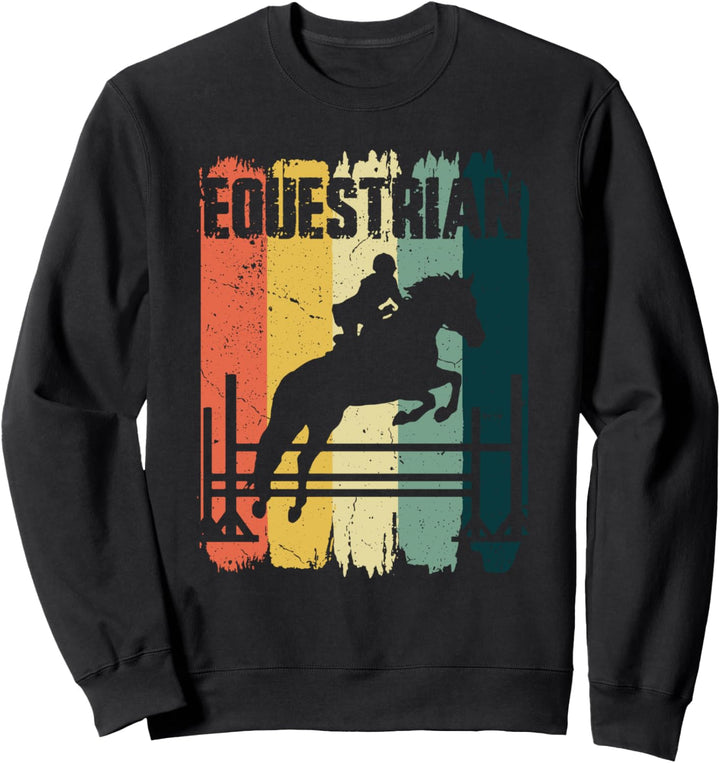 Reitsport Retro Vintage Pferd Reiten Sweatshirt